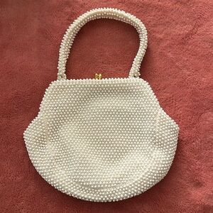 Vintage Cordé-Bead Handbag w/Kiss Lock